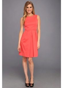 Orange poplin dress