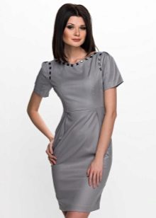 gray sheath dress