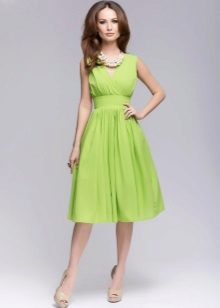 Lime ruha midi hosszúságú sundress