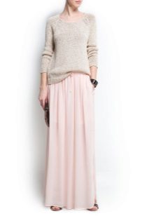 soft pink chiffon skirt