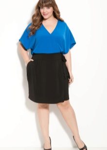 black wraparound pencil skirt for obese women