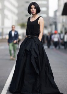 black skirt in the sun