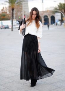 black chiffon sun skirt