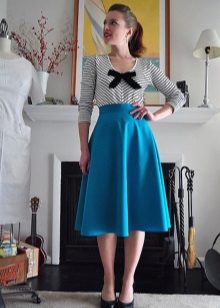 light blue skirt