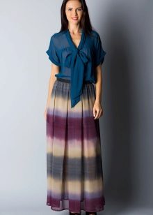 striped long skirt