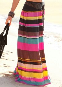 bright striped summer skirt