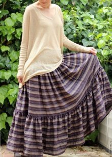 striped maxi skirt