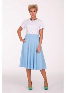 blue skirt with elastic