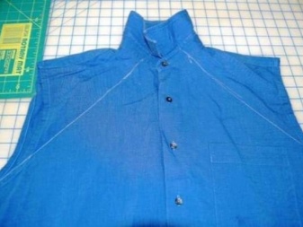 Drawing neckline on men's shirt