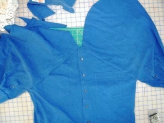 Formation of a bodice on a dress from a men's shirt