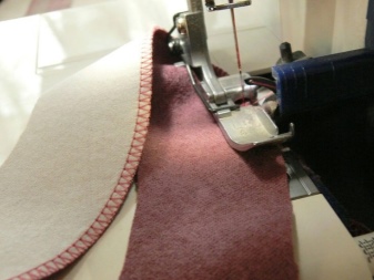 Sewing the dressing on the dress - step 1