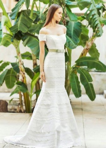 Christos Costarellos wedding dress with straps