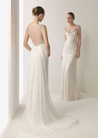 Straight Backless Wedding Dress