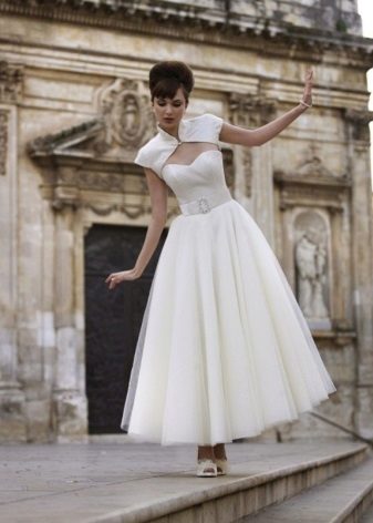 Wedding dress with a bolero