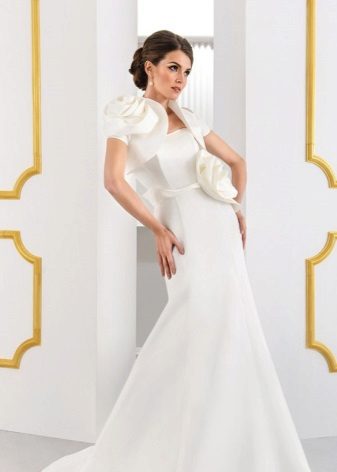 Wedding dress with a bolero