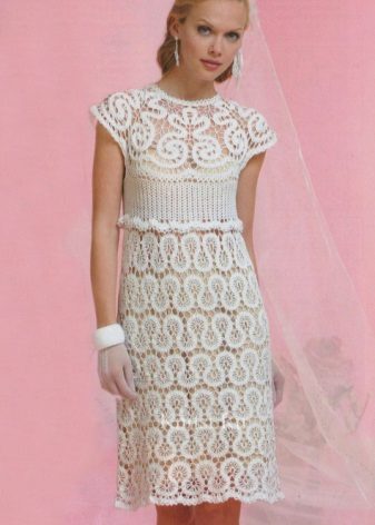 Knitted Bruges Lace Wedding Dress