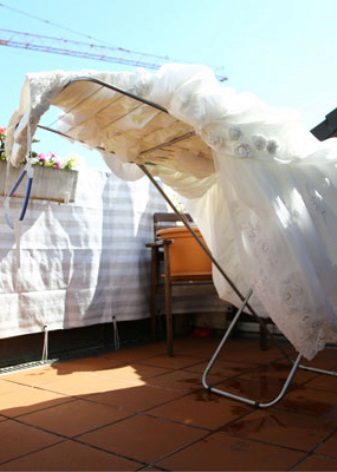 Wedding Dress Drying