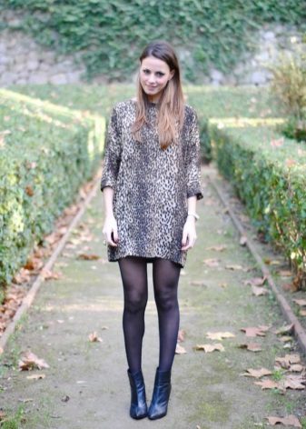 Leopard dress with 3/4 sleeves