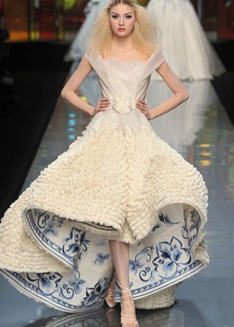 Wedding dress from Dior short in front