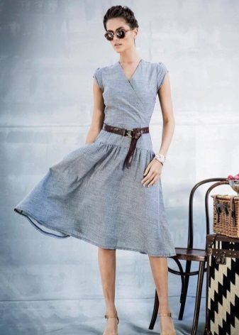 Linen flared dress