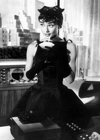 Black A-figure Dress by Audrey Hepburn