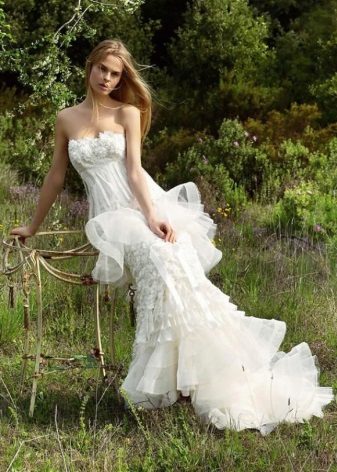 High-rise boho wedding dress