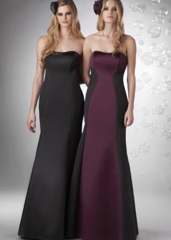 satin evening dresses