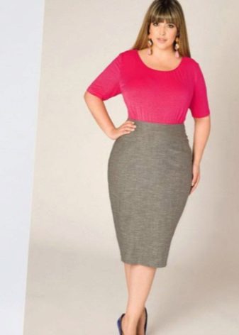  high-rise pencil skirt for obese women