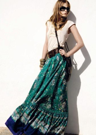 long skirt with elastic