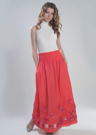 summer skirt with wide elastic band