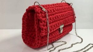 Knitted bag of knitted crochet yarn: master class