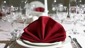 How beautifully fold napkins on the festive table?