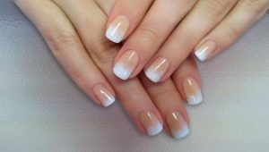 White gradient on nails: design ideas and decor features