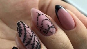 Black French manicure with a pattern: techniques of implementation and trends of the season