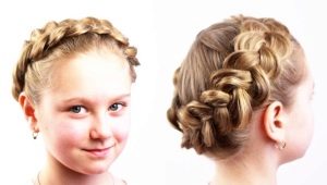 How to weave a braid around a girl's head?