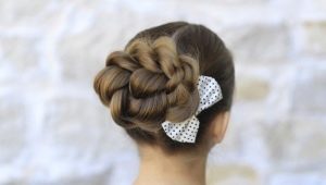 Hairstyle bun for girls