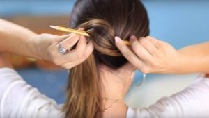 Stylish hairstyles with a pencil