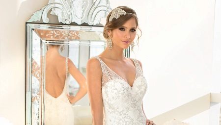 How to sew a wedding dress with an open back