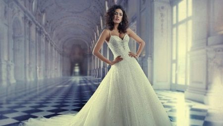 Wedding dress with train