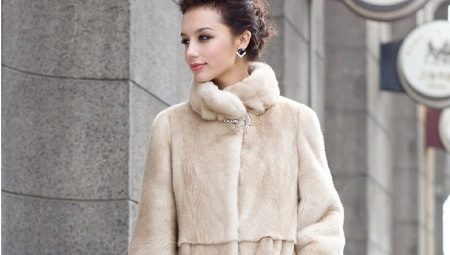 Beige mink coats