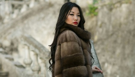 Mink coat with sable