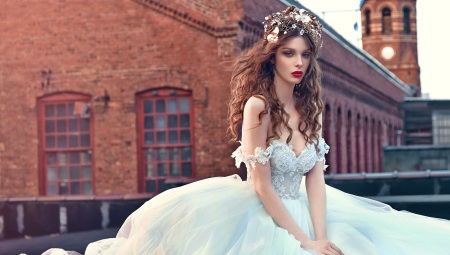 Wedding dress with a corset