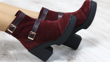 Burgundy ankle boots