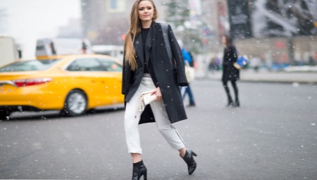 Winter ankle boots with heels