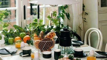 Features table setting for breakfast