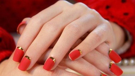 Interesting ideas red matte manicure