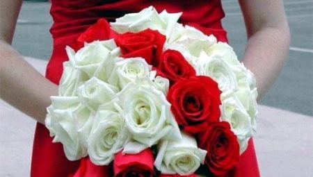 Red and white bridal bouquet