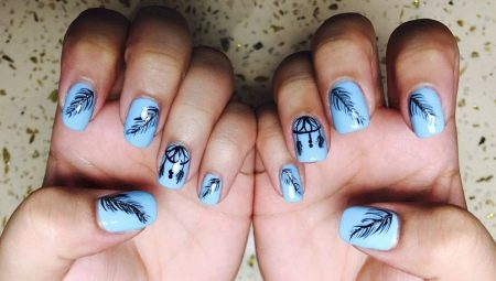 Dreamcatcher on nails: ideas of design and decor