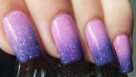 Gradient nail polish manicure