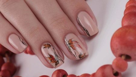 Fashionable autumn design manicure gel polish